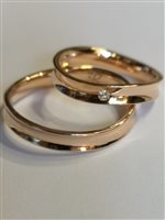 Anello Polello Fede in Oro rosa 0.02 Ct G3307UR - G3307UR